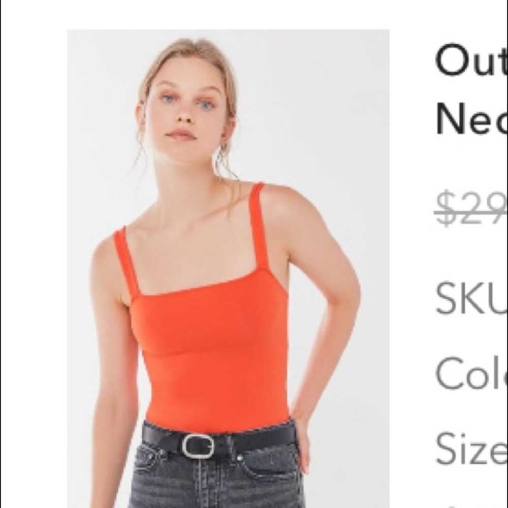 Urban outfitters square neck body suit